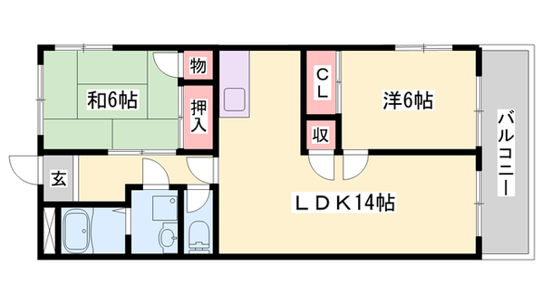 西明石駅 徒歩15分 2階の物件間取画像